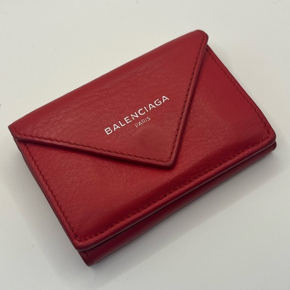 Balenciaga Papier Mini Wallet in Red